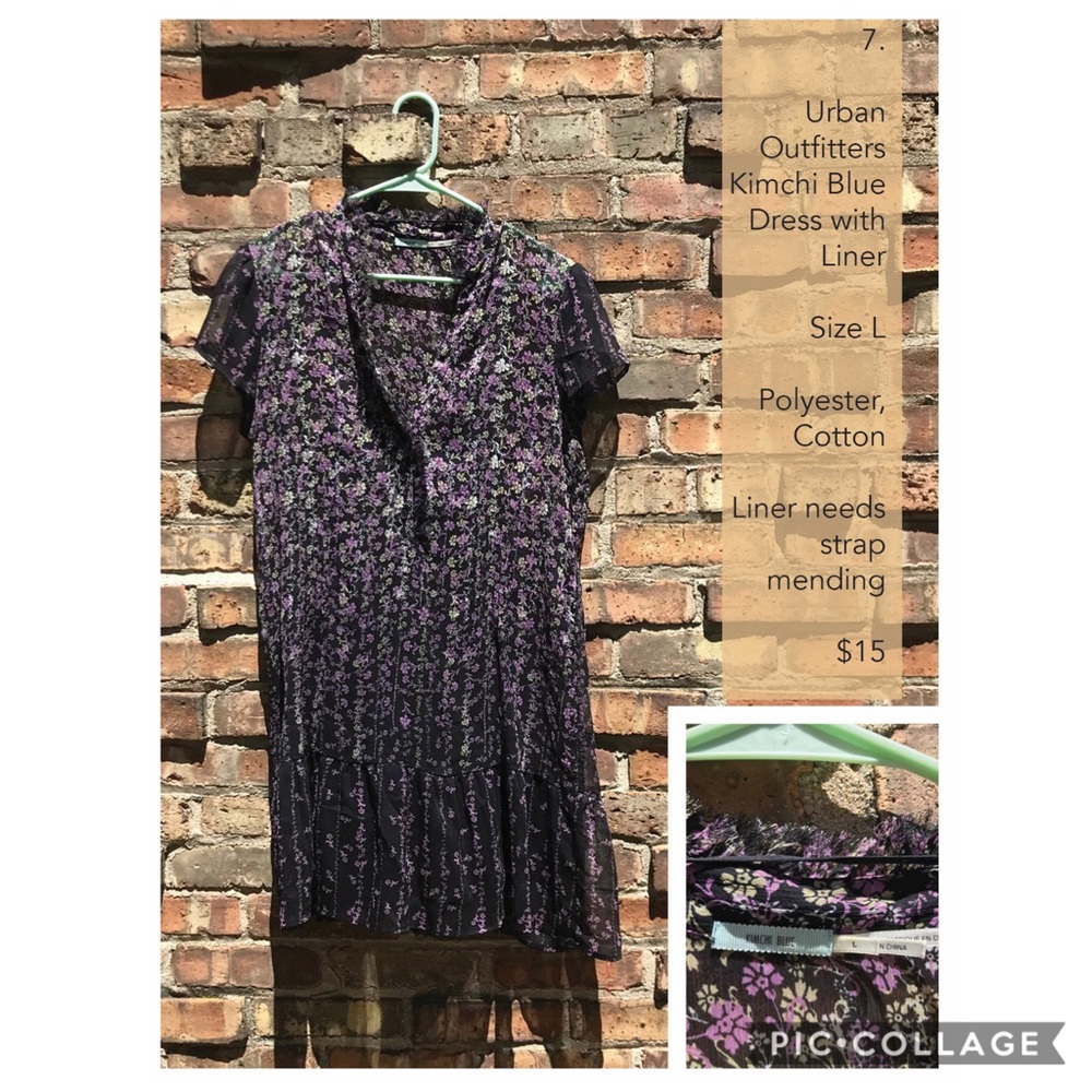 Urban outfitters sheer dress with slip